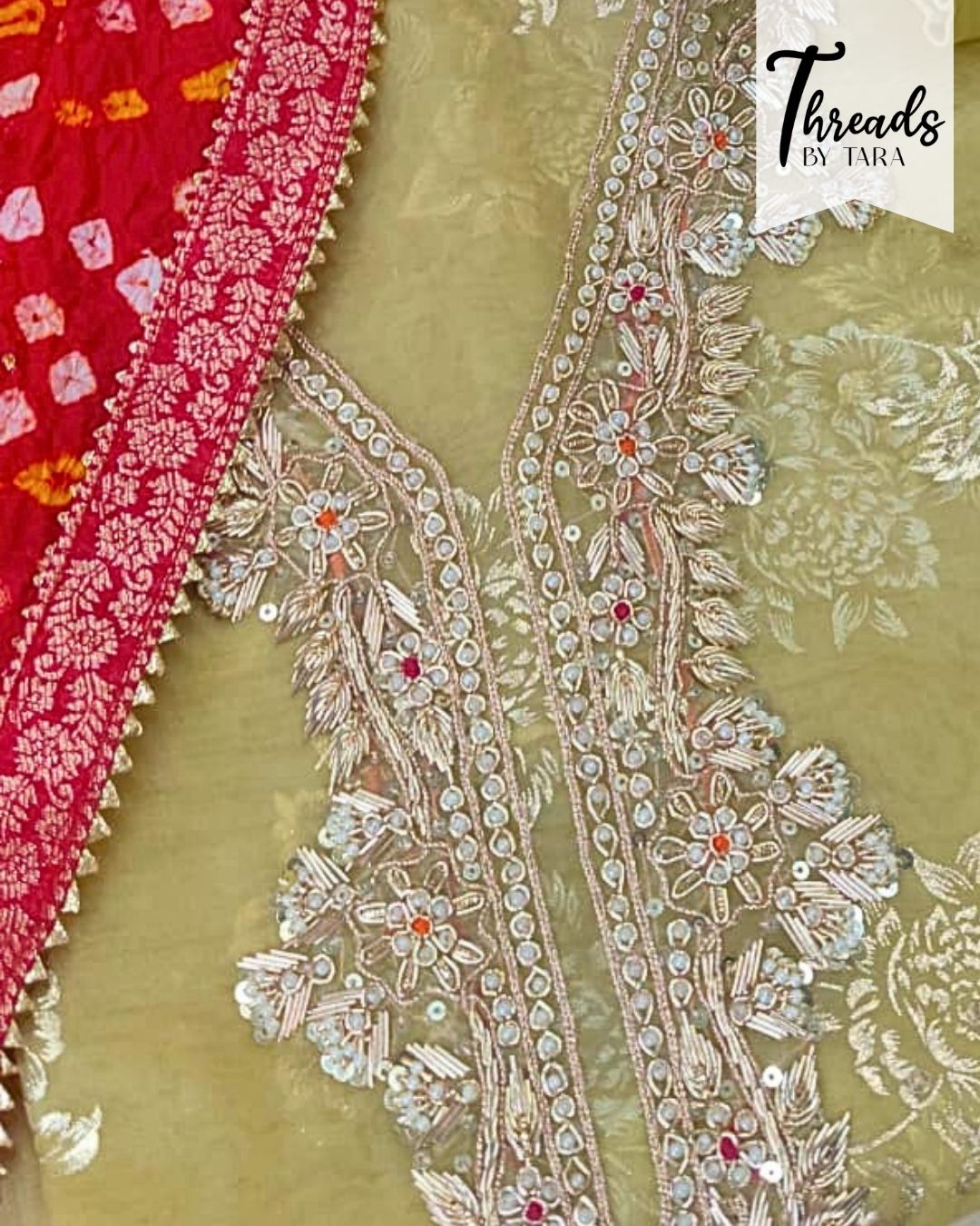 Rang-E-Bandhej Organza Suit